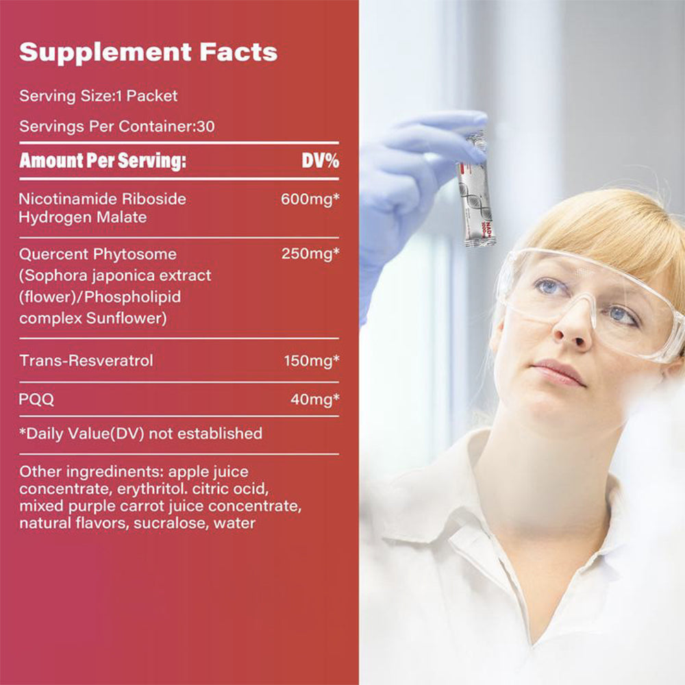 FDA GRAS-Certified NAD+1000mg Nicotinamide Riboside Liquid Supplement