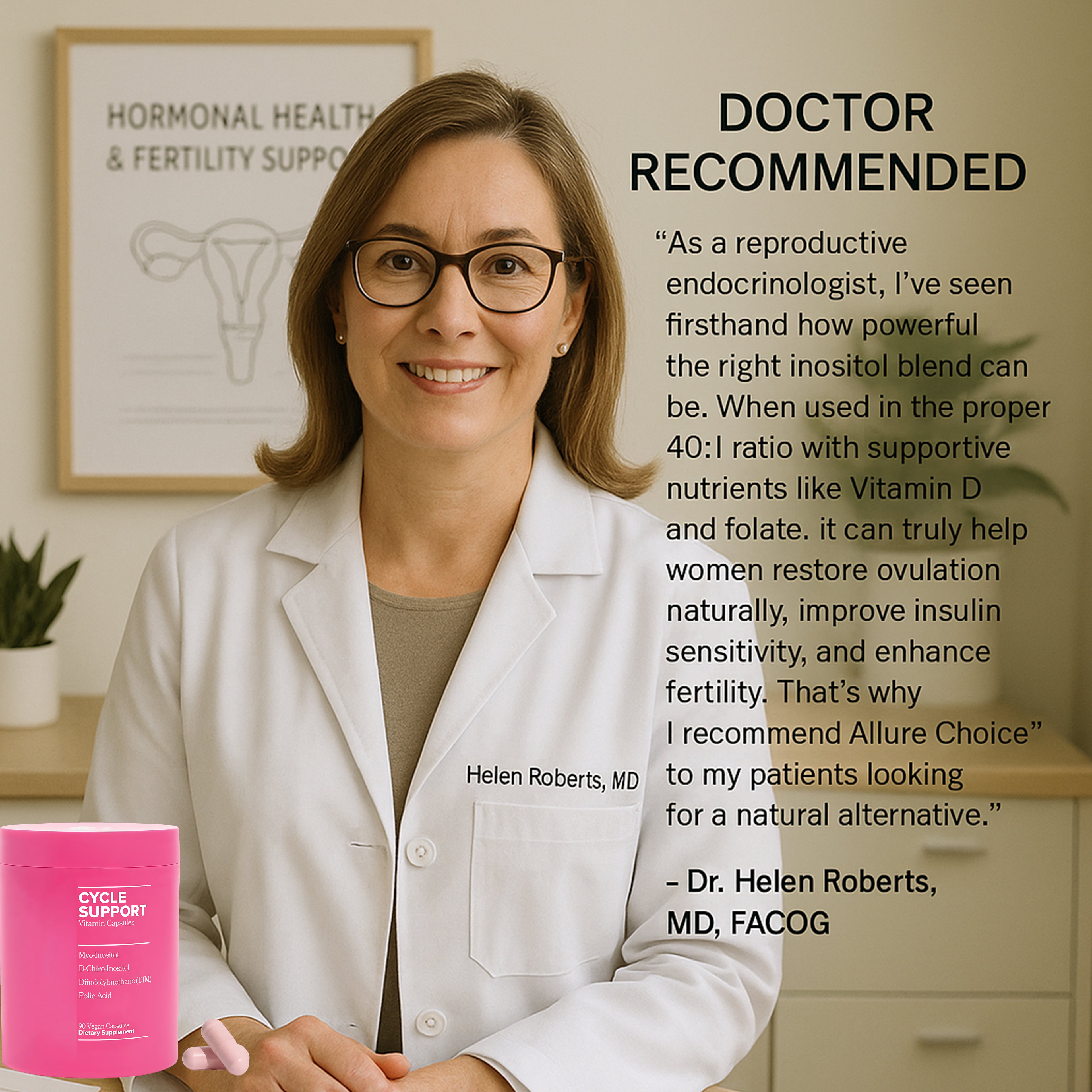 Allure Choice™ Inositol Balance – Hormone & Fertility Support for Women